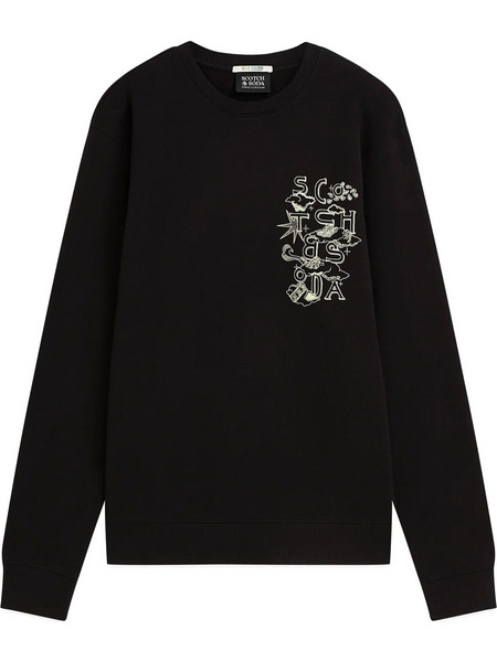 Scotch & Soda Ανδρικό Φούτερ Μαύρο 183754-001