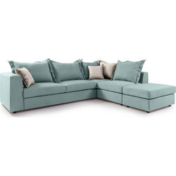 PoliHome Broadway Γωνιακός Καναπές Δεξιά Γωνία Τιρκουάζ 286x232x95cm 162872749