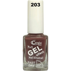 Catrin Beaute Gel Effect 203 Gloss Βερνίκι Νυχιών Quick Dry 13ml