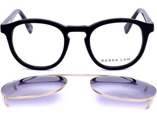 Derek Lam DL277 BLKHN Ανδρικός Σκελετός Γυαλιών Οράσεως με Clip-On Κοκάλινος Μαύρος