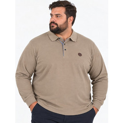 Double Ανδρική Μπλούζα Polo Μακρυμάνικη Μπεζ PS-3102A