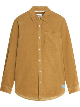 Scotch & Soda Ανδρικό Πουκάμισο Βαμβακερό Μακρυμάνικο Κανονική Γραμμή Overshirt Μπεζ 183699-230