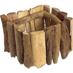 JK Home Decoration Κασπώ Εξωτερικού Χώρου Ξύλινο Καφέ 20x20x15cm 20-4819-000