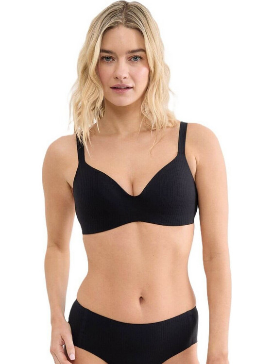 Sloggi Zero Feel Pure Σουτιέν Push Up χωρίς Μπανέλα Μαύρο 10228795