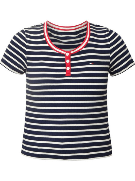 Tommy Hilfiger Γυναικείο Καλοκαιρινό Top Navy Μπλε Λευκό DW0DW22804-0A7