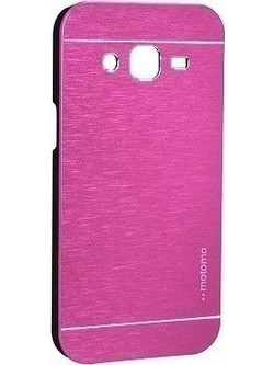 Back Cover Ultra Αλουμινίου Samsung Galaxy J3 2016 Motomo Φούξια