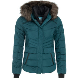 SuperDry Γυναικείο Μπουφάν Χειμωνιάτικο Puffer Κοντό Πετρόλ G50001ER-AB6