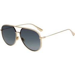 Dior DIORBYDIOR1S J5G1I Γυναικεία Γυαλιά Ηλίου Aviator Μεταλλικά Χρυσά με Μαύρο Polarized Φακό