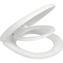 Elvit 0340 Καπάκι Λεκάνης Οβάλ Πλαστικό Soft Close Λευκό 44x37.4cm 0340-ELVIT