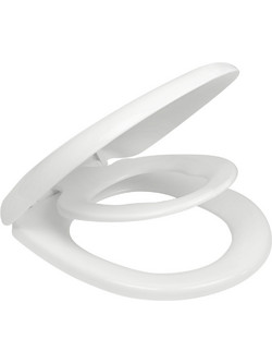 Elvit 0340 Καπάκι Λεκάνης Οβάλ Πλαστικό Soft Close Λευκό 44x37.4cm 0340-ELVIT