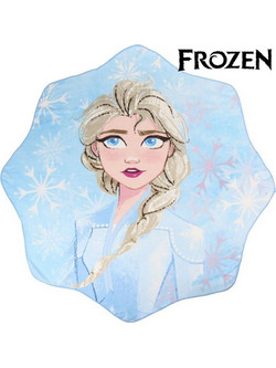 Cerda Elsa Frozen Παιδική Στρογγυλή Πετσέτα Θαλάσσης Microfiber Μπλε 75511