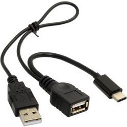 Αντάπτορας USB 3.1 Type-C σε USB 2.0 Female OTG με Extra Power - Black