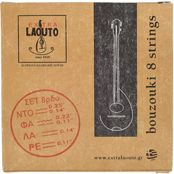 Extra Laouto B Σετ 8 Χορδές Μπουζουκιού 11-28" Extra Light Tension