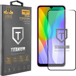 Idol 1991 Titanium Semi Curved 0.25mm Tempered Glass Black (Huawei Y6p)