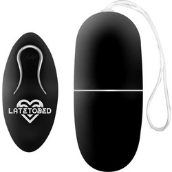 LateToBed Ecoblack Δονητής Egg για Ζευγάρια με Τηλεχειριστήριο 7cm Μαύρος