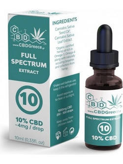 CBDGreece Full Spectrum Extract 10% CBD 10ml