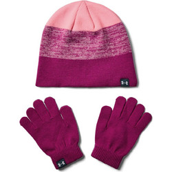 Σετ Παιδικός Σκούφος - Γάντια Under Armour Pink