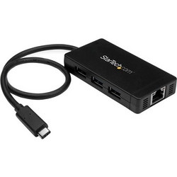StarTech HB30C3A1GE USB Hub 3.0 USB-C με 4 Θύρες USB-A / Ethernet & Εξωτερική Παροχή Ρεύματος