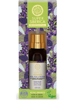 Natura Siberica Kedr Rose & Proteins Fluid Filler Λάδι Μαλλιών για Όγκο & Επανόρθωση 50ml