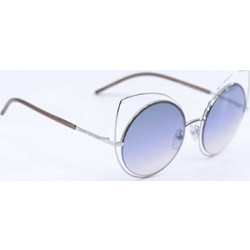 Marc Jacobs MARC 10S TYY/B0 Γυναικεία Γυαλιά Ηλίου Στρογγυλά Μεταλλικά Ασημί με Μπλε Degradee Φακό