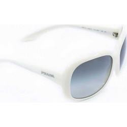 Prada SPR 17I 7S33M1 Γυναικεία Γυαλιά Ηλίου Μάσκα Κοκάλινα Λευκά με Μαύρο Polarized Φακό