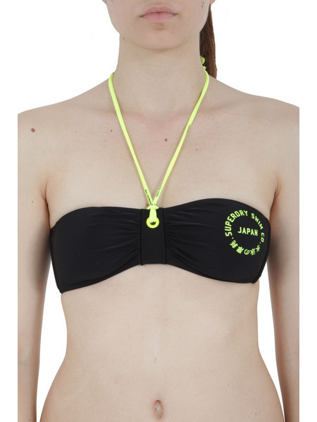Superdry Super Pop Bikini Top Strapless Μαύρο G30KY014-02A
