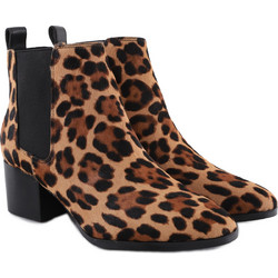 Nine West Γυναικεία Μποτάκια Chelsea Δερμάτινα Ταμπά με Χοντρό Χαμηλό Τακούνι Colt5-291