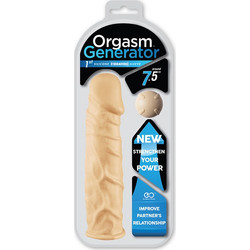 NMC Orgasm Generator Silicone Sleeve Κάλυμμα Επιμήκυνσης Πέους με Δόνηση 19cm Flesh