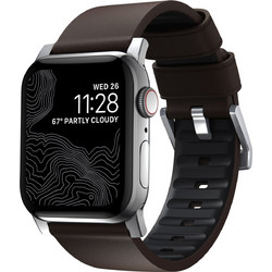Nomad Active Pro Λουράκι Δερμάτινο Brown / Silver (Apple Watch 42 / 44 / 45mm)