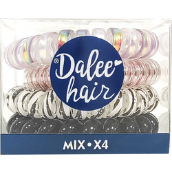 Dalee Hair Mix Σπιράλ Λαστιχάκια Μαλλιών 4 Τεμάχια