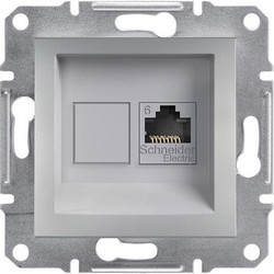 Πρίζα Δικτύου RJ45 cat6 U/UTP Μονή Αλουμίνιο Schneider Asfora EPH4700161