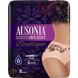 Ausonia Discreet Boutique Medium Πάνες Βρακάκι Ακράτειας 6 Σταγόνες 8τμχ