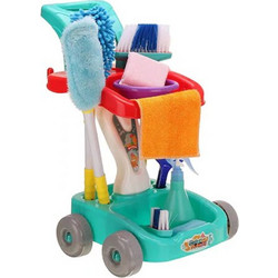 Παιδικό Σετ Καθαρισμού - Τρόλεϊ 12 τμχ Hoppline HOP1001160-2