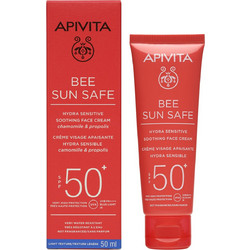Apivita Bee Sun Safe Hydra Sensitive Αντηλιακή Κρέμα Προσώπου SPF50 50ml