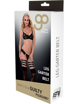 Guilty Pleasure Datex Leg Garter Belt Black