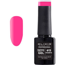 Elixir Semigel 613 Magenta Ημιμόνιμο Βερνίκι Νυχιών 5ml