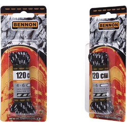 Κορδόνια παπουτσιών Bennon black-grey 120εκ