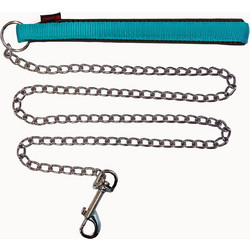 Chain Lead with Neoprene Handle Light Blue L (3mm*120cm)