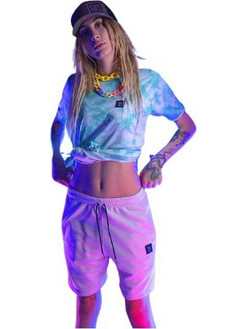 VINYL-T-SHIRT WITH TIE-DYE PRINT-1098024