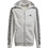 Adidas Essentials 3-Stripes Παιδική Ζακέτα Φούτερ με Κουκούλα και Φερμουάρ Γκρι GQ8903