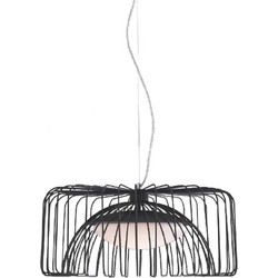 Fan Europe Cougar-Black Κρεμαστό Φωτιστικό Οροφής Μονόφωτο LED με Φυσικό Λευκό Φως Μαύρο