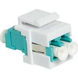 LogiLink Keystone In-Line Coupler LC Duplex Multimode, aqua/white (NK0031)