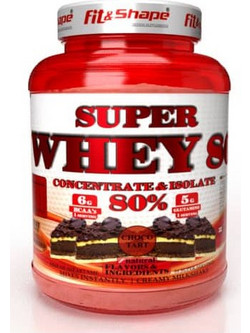 Fit & Shape Super Whey 80 Chocolate Tart Πρωτεΐνη Ορού Γάλακτος Γράμμωσης 2.27kg