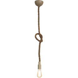 Home Lighting Cords Κρεμαστό Φωτιστικό Οροφής με Σχοινί Μονόφωτο E27 Λευκό 77-2304 White