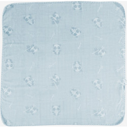 BiBaby Panda Love Fluffy Κουβέρτα Αγκαλιάς 90x90 Γαλάζια