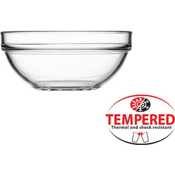 Γυάλινο μπωλ φ14cm ύψος 6 3cm Tempered CHEF lsquo S PASABAHCE ΣΕΤ 6 ΤΕΜΑΧΙΩΝ c378379