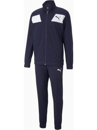 Puma Techstripe Tricot Ανδρικό Σετ Φόρμας με Λάστιχο Navy Μπλε 585838-06