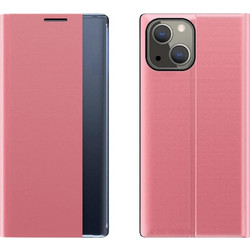 Sleep Case Bookcase Type Case with Smart Window for iPhone 13 mini pink