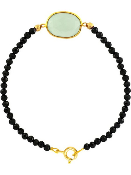 Βραχιόλι ασημένιο 925 με spinel, Hematite και Peridot - M123537SP