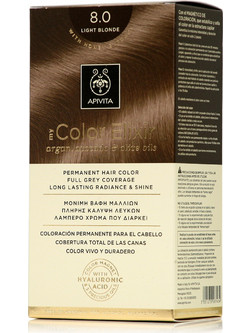 Apivita My Color Elixir 8.0 Ξανθό Ανοιχτό Μόνιμη Βαφή Μαλλιών Χωρίς Αμμωνία 50ml